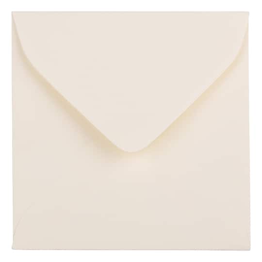 JAM Paper 3.125" x 3.125" Natural White Wove Strathmore Invitation Envelopes